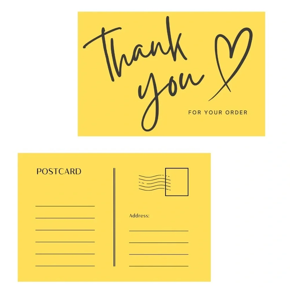 Set of 10 Thank You Postcard